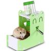 Hamster Drinking Stand Type Waterer Water Small Animal Water Bottle Feeder Feeding Box Food Food Bait 80ml Waterer Bottle (Green Included)