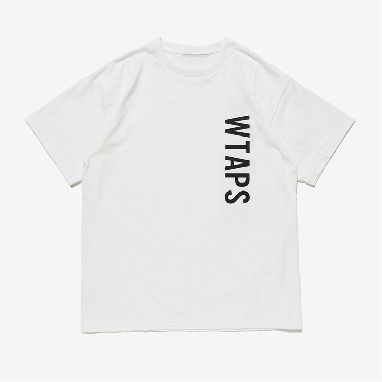Y2K Новый японский тренд Горячая распродажа WTAPS INGREDIENTS WUT WTVUA Принт с буквами Мужской спортивный повседневный топ с коротким рукавом Харадзюку
