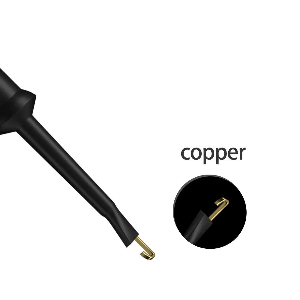 Soldered Nylon Copper Gilded Test Hook Clips Copper Test Clamp Mini Grabber for Multimeter Test Lead DIY Tools Accessories
