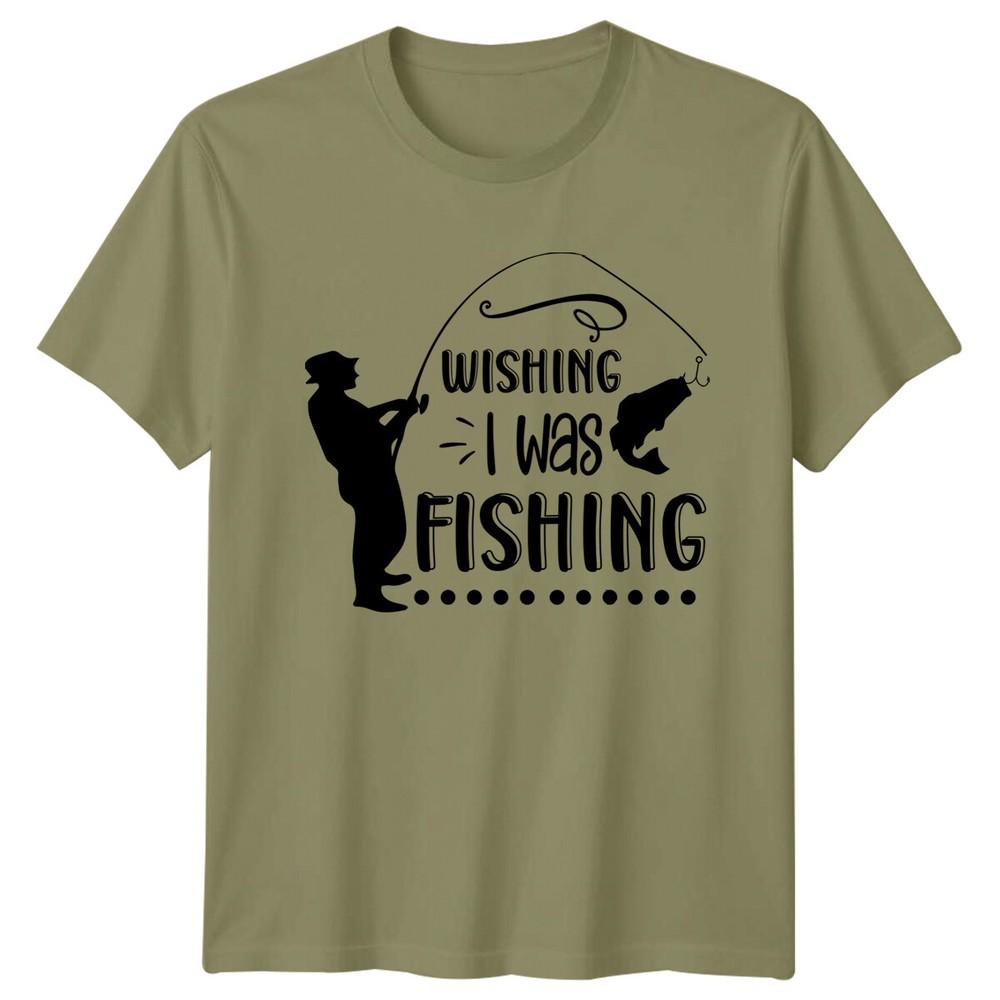 Wishing I Was Fishing Hobbies Unisexs TShirt