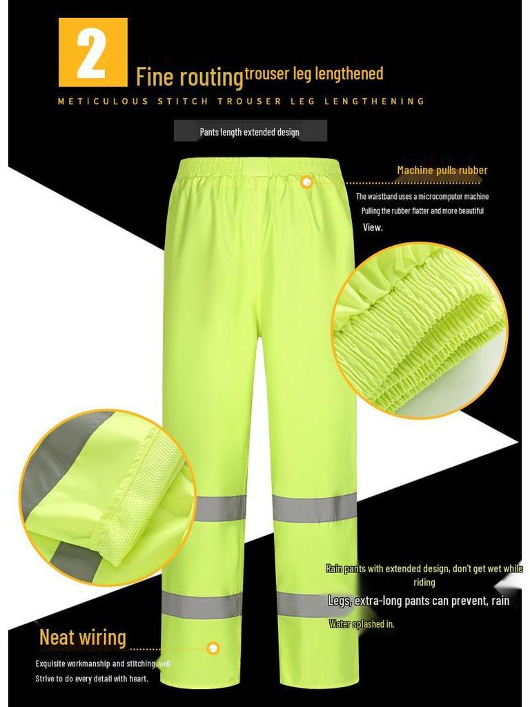 Reflective Split Raincoat & Pants Set for Adults - Unisex Cycling & Motorcycle Gear