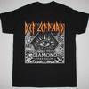Vtg DEF LEPPARD DIAMONDS STAR HALOS Cotton Black For Men Shirt MM118 Unisex T-Shirt