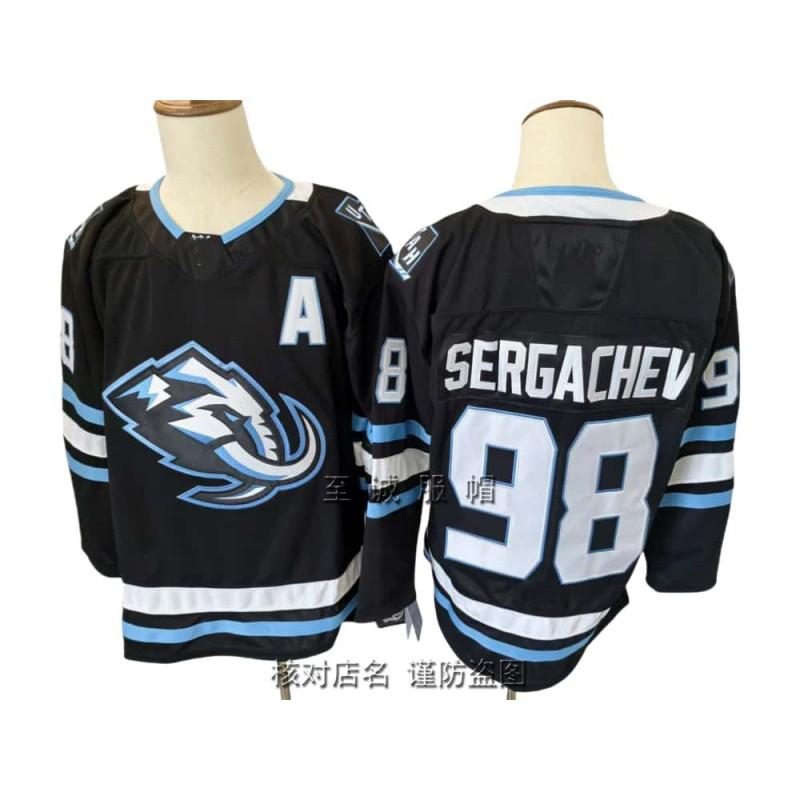 Vintage Utah Mammoth Ice Hockey Jersey 92 Embroidered Retro Practice Shirt Men Cotton Blend