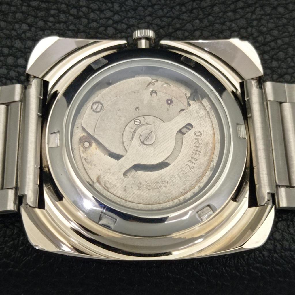 USED VINTAGE ORIENT AUTOMATIC 46941 JAPAN MENS GREEN COLOR DIAL WATCH A702206-5 R123-a702206