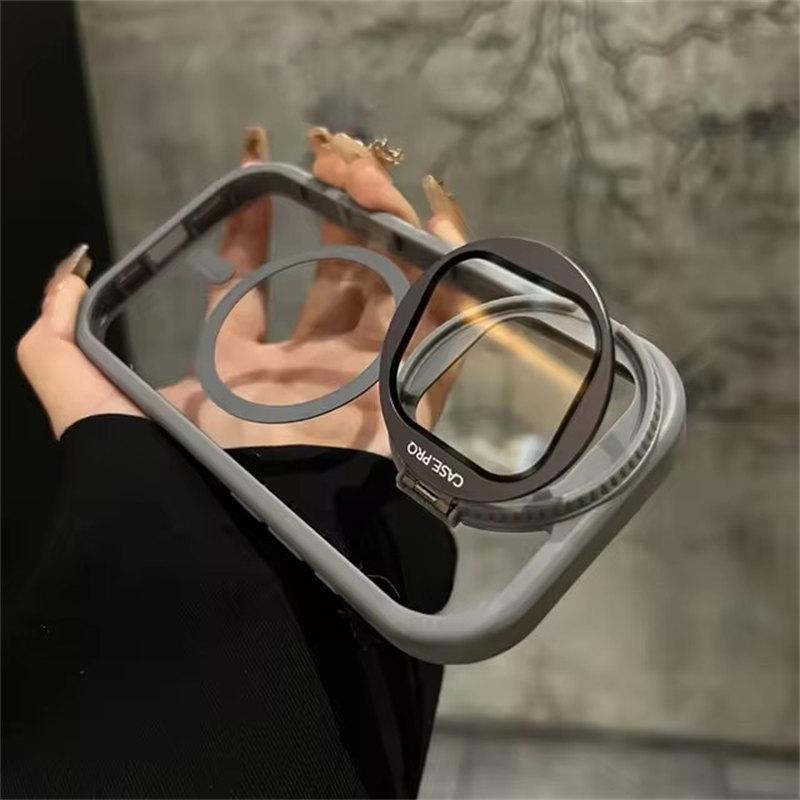 16 15 14 Pro Max Case Magsafe Camera Protection Bracket Cover for iPhone 12 11 13 14 15 16 Pro Max 15pro Luxury Magnetic Hard Cases