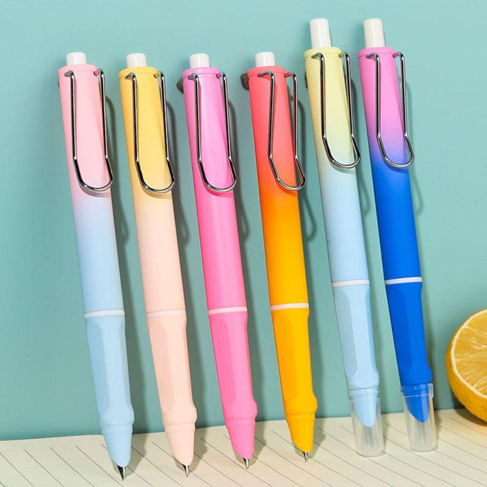 5PCS Students Gift Converter Filler Retractable Gradient Color 0.38mm Ink Pen Fountain Pen EF Nib