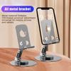 Metal 360 Rotate Mobile Phone Holder Adjustable Flexible Folding Mobile Phone Stand Mount Desktop Tablet Stand