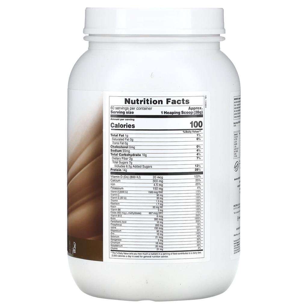 NaturesPlus Spiru-Tein, Protein Powder Meal, Chocolate Flavor, 3.7 Lb (1,680 G)