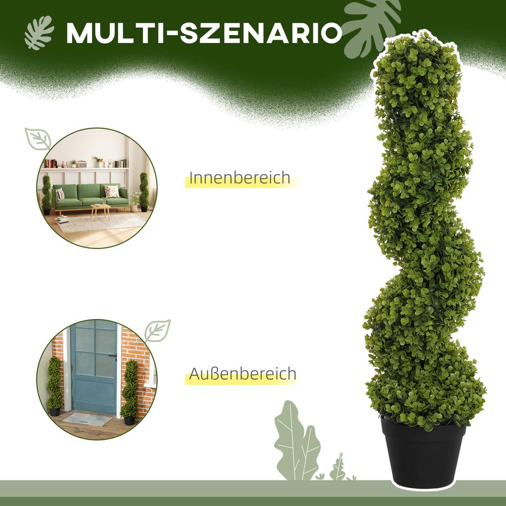 2-Piece Decorative Plant Set, Artificial Potted Plants, Artificial Plants for Home, Indoor, Outdoor, 90 cm, Green