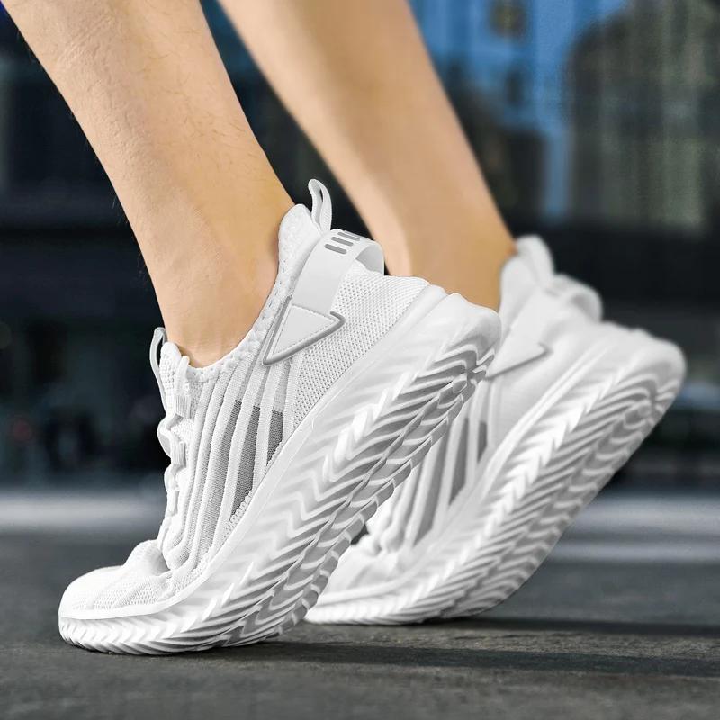 Легкие мужские кроссовки, дышащие мужские кроссовки для бега, повседневная обувь для активного отдыха, сетчатая теннисная обувь для мужчин, бесплатная доставка, на шнуровке