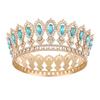 European Princess Queen Tiara King Tiaras Crystal Full Crown Baroque Pageant Crowns  Cake Topper
