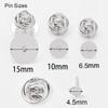 50Sets Pins Caps Button Butterfly Clasp Pin Back Squeeze Badge Holder Brooch Clutch Nail Tie Stoppers for DIY Jewelry Findings