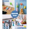 10pcs Self Adhesive Cable Organizer Thumb Hook Wall Hook Silicone Toothbrush Holder Key Holder Towel Hooks Storage Wire Wall Decor