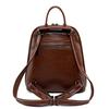 Genuine Leather Backpack Fashion Bag Waxed Cowhide Backpack Women's Vintage Schoolbag