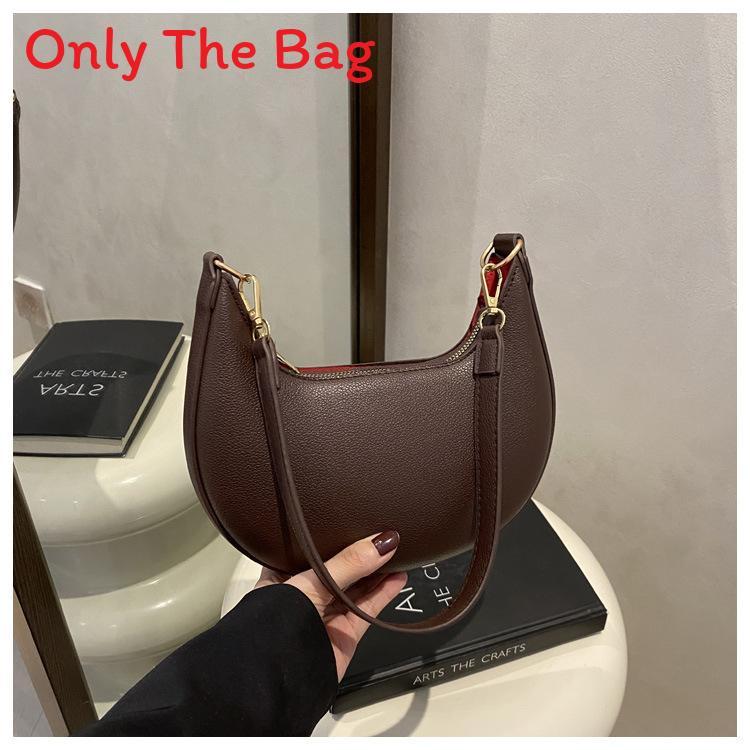 Bags Pu Minimalist Crescent Shaped Shoulder Bag For Street Style Fashion
