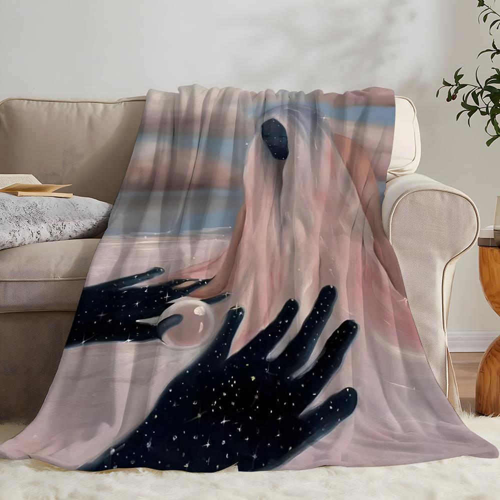 Art Pearls Scattered In The World Throw Flannel Throw Blanket: Soft Kid-Friendly Warm Anti-Static All Season Washable Couch