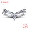 Классическое кольцо Lindon из стерлингового серебра 925 пробы с цирконом, женские ювелирные изделия, свадебный подарок для вечеринки