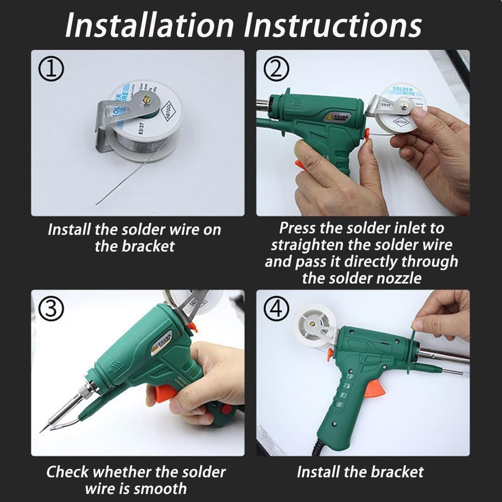 Промышленные лазерные сварочные инструменты с внутренним нагревом, многофункциональный паяльник, набор пистолетов для пайки, подходит для промышленности, домашнего ремонта (ЧЕРНЫЙ)