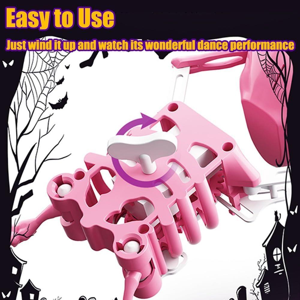 Светящаяся танцующая и качающаяся 3D игрушка-череп со светом, снятие стресса, заводные скелеты, шарнирный гибкий скелет с музыкой