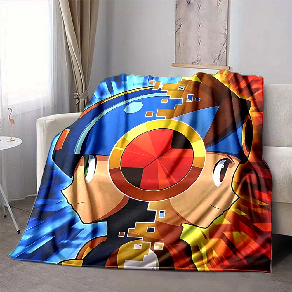 1Pc Cyberpunk Hero Profile Blanket Soft And Comfortable Casual Warm Camping Travel Christmas Halloween Xmas Gift M929165