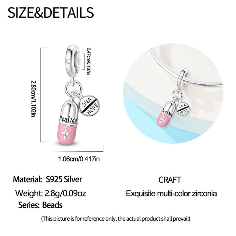 Copper Physical Health Nurse Medicine Box Stethoscope Charms Medicine Beads Fit Original Bracelets Diy Jewelry