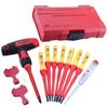 12pcs a Set T-Handle Insulated Screwdriver Set 1000V Phillips, Flathead, and Hex Screwdriver Multi-Function Tool Kit
