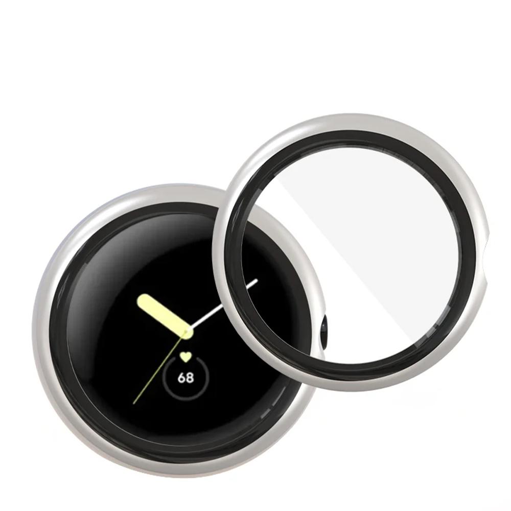 Case with Film for Google Pixel Watch 2/Pixel Watch Screen Protector Tempered Bumper Cover Frame Film PC Hard-Shell for Pixel Watch Accessories