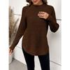 Женский осенне-зимний свободный повседневный джемпер с круглым вырезом
