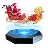 Novelty Christmas Present for Friends Floating Santa Sleigh, Flying Sleigh Magnetic Levitation Decorations, Decor Claus Tabletop Ornament Home,