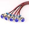 Kiligen 5pcs LED Waterproof Indicator Light Pilot Light Signal Indicator 10mm AC/DC 12-24V (Blue)
