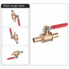 Brass Construction Ball Valve 6-12mm Size 1/4 Inch Pneumatic Ball Valve Hose Barb Small Size Brass Ball Valve Fuel Line
