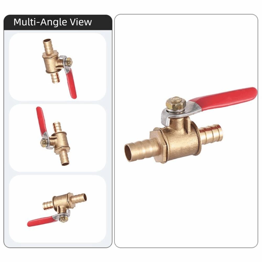 Brass Construction Ball Valve 6-12mm Size 1/4 Inch Pneumatic Ball Valve Hose Barb Small Size Brass Ball Valve Fuel Line