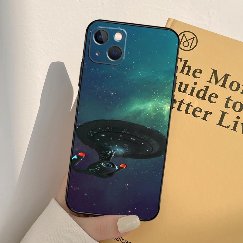 Space Ship Art Phone Case For iPhone 17 16 15 14 13 11 12 Pro Max mini XR 16e 15 16 Plus 17 Air Full Cover