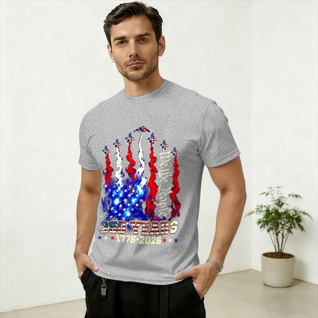 Harajuku T Shirt Summer America 250 Years 4th of July 250th Anniversary USA Flag Trendy Cool T Shirts 100 Cotton Tshirt for Unisex