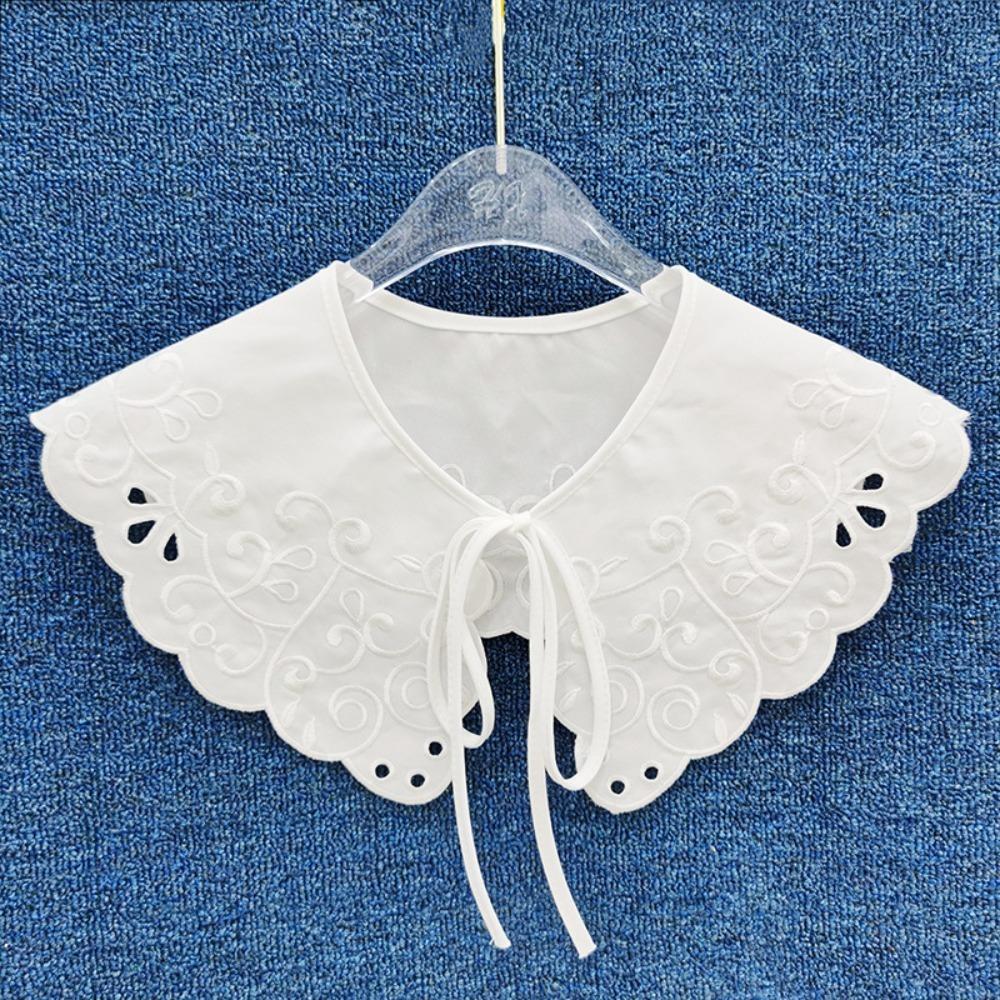 Collar Insignia Women's Lace Collar Organza Embroidery Detachable Shirt New Bow Fake Collar