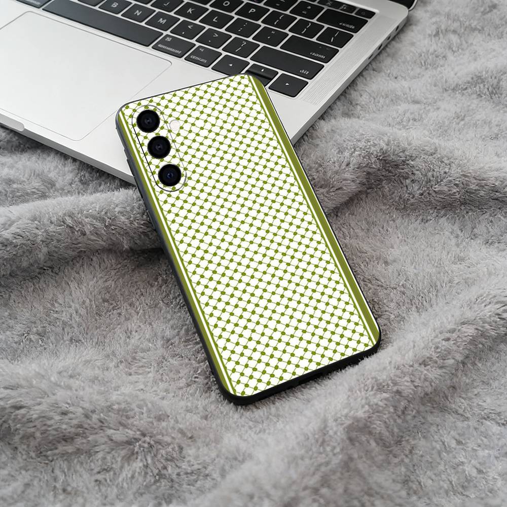 Чехол для телефона с палестинским кеффией для Samsung Galaxy A73, A71, A72, A70, A53, A52, A51, Мягкий силиконовый черный чехол