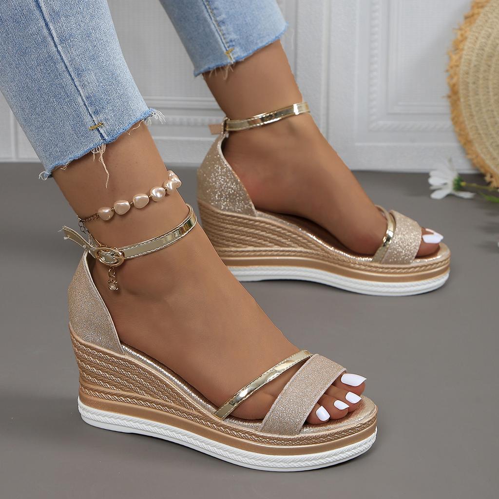 Women Wedges Sandals 2024 New Summer Comfortable Shoes for Women Round Toe Platform Sandals Women Designer Fashion Sandals