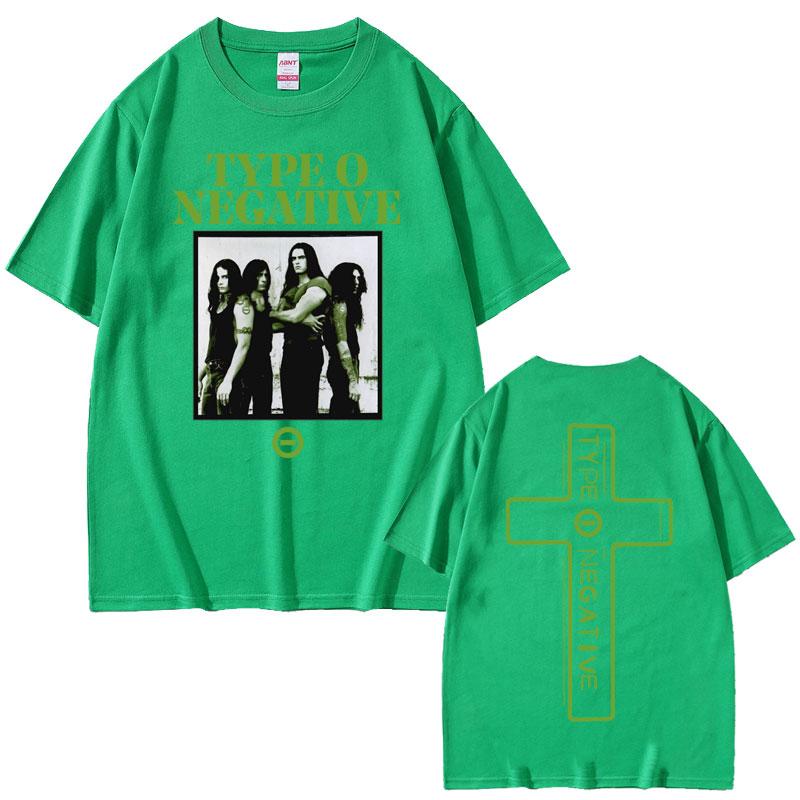 Футболки Rock Band Type O Negative с двусторонней печатью, унисекс, женские, винтажные, готические, оверсайз, 100% хлопок