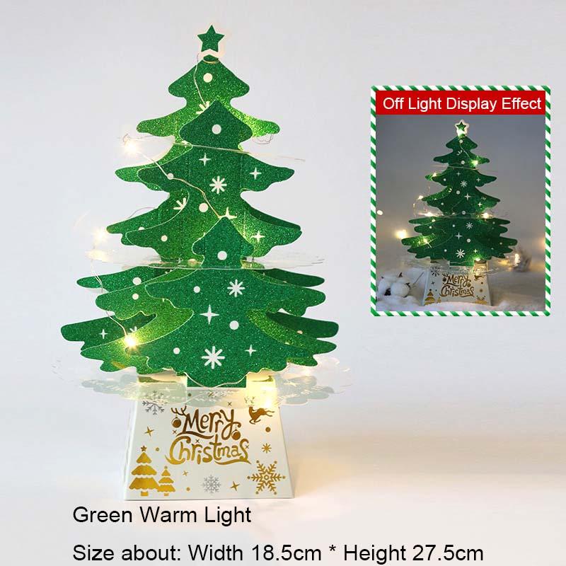 3D-карта, блестящая Рождественская елка, мини-настольный стол для дома, праздничные украшения Navidad, елочные рождественские подарки на Новый год, украшение для вечеринки