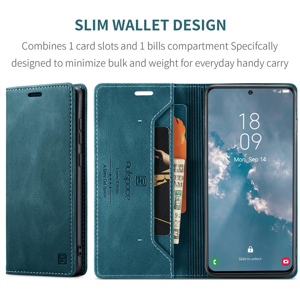 Premium Vintage Leather Wallet Case for Samsung Galaxy S25 - Flip Cover with Card Slots, Shockproof Retro Style (4 Colors)