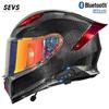 Carbon Fiber Full Face Motorcycle Helmet With Bluetooth Support 3C Certified Lightweight Men Women All Season Riding
