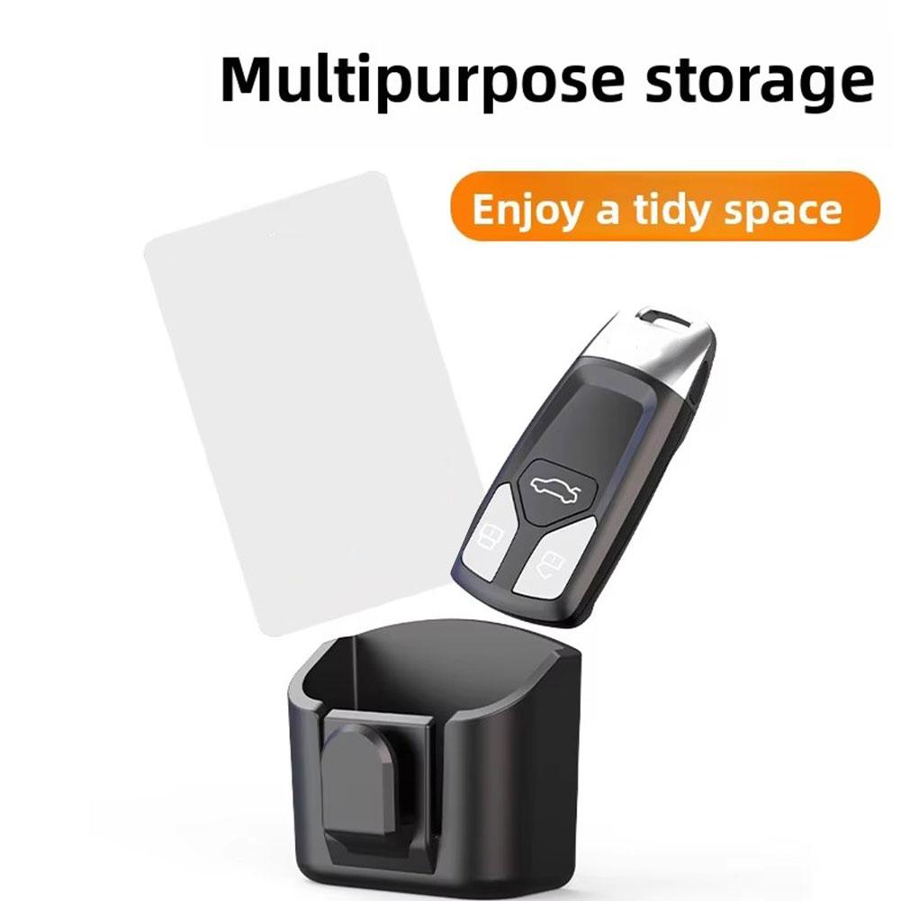 Car Key Cover Hook Car Dashboard Key Storage Box Reusable Back Adhesive Organizer Box Anti-Slip Organizer Accessories