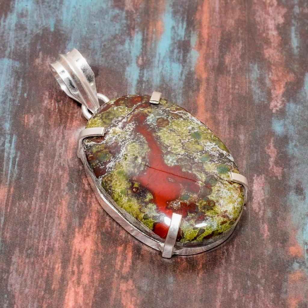 Элегантные ювелирные изделия из стерлингового серебра 925 пробы с драгоценным камнем «Кровь дракона» ручной работы