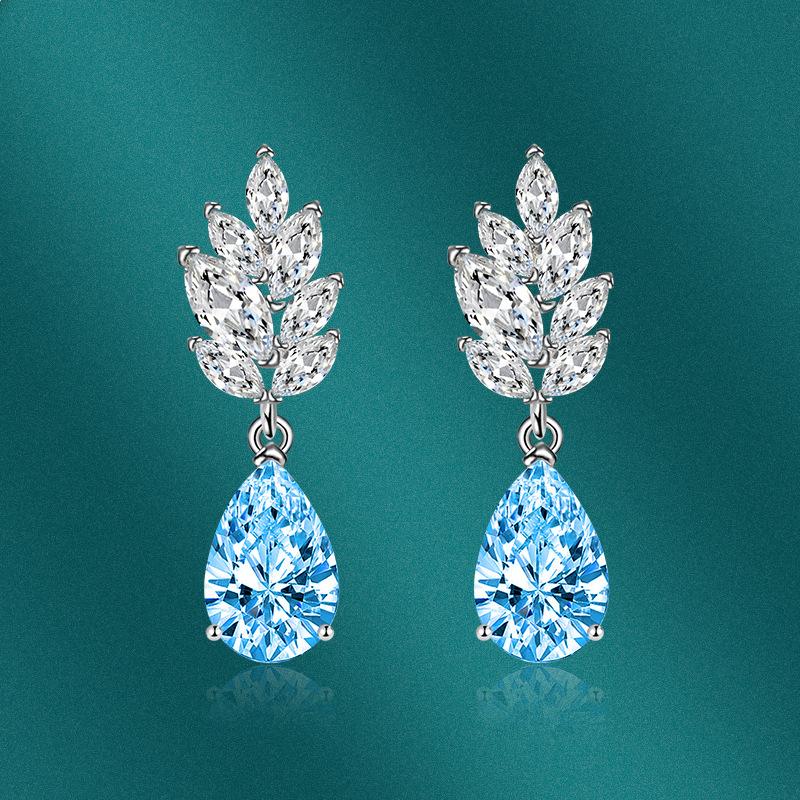 BELLA BOX Длинные серьги в форме груши, женские серьги в форме листьев в форме капли, женские аксессуары для вечеринок
