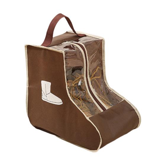 1/2Pcs Shoe Storage Bags with Handle Zipper Closure Transparent Visual Design Waterproof Dustproof