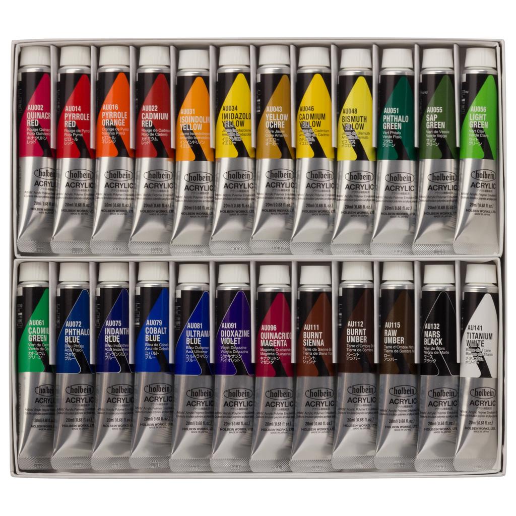 Holbein Acrylic Color AU995 20ml 24 Color Set 16995 [Heavy Body]