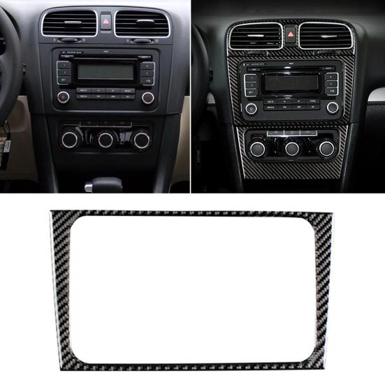 Автомобильная центральная панель управления CD, декоративная наклейка для VW Golf