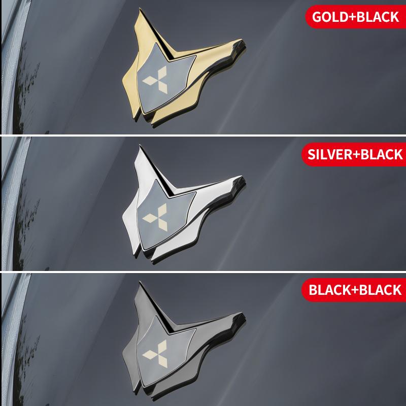 Car Shield Styling Logo Decoration Sticker For Mitsubishi Outlander ASX Eclipse Pajero Lancer EVO Delica L200 Mirage RALLIART
