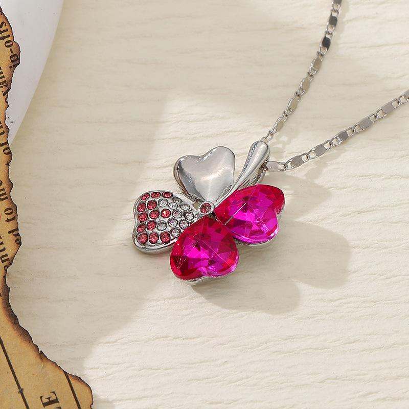 Модные ювелирные изделия, хрустальные свадебные аксессуары, ожерелье на ключицу, ожерелье «Клевер на удачу», роскошное женское ожерелье высшего качества