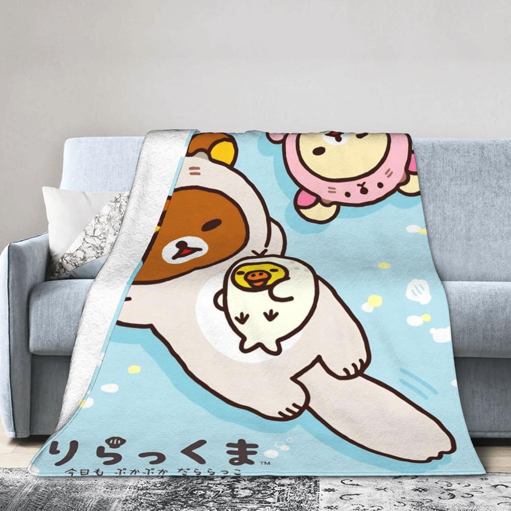 Rilakkuma Korilakkumas Blanket Quality Super Soft Throw Blanket Winter Boy Girl Couch Bed Aesthetic Bedspread
